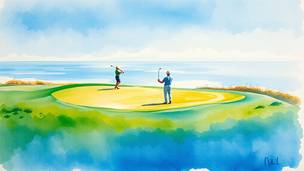 코스 완벽 분석 & 라운딩 팁 (watercolor 스타일)