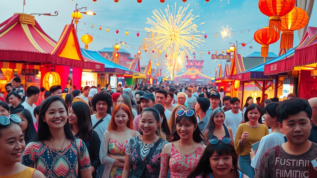 축제 정보 검색 사이트 (realistic 스타일)