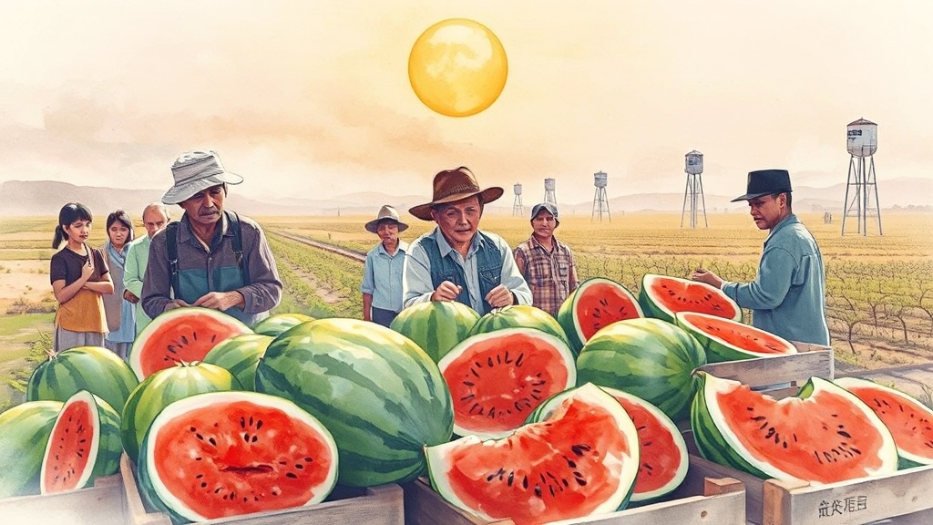 농산물 및 소비자 물가 영향 (watercolor 스타일)