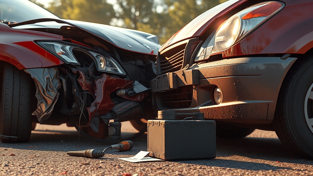 과실 비율 산정 보험금 영향 (realistic 스타일)