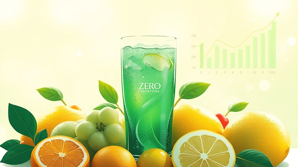 제로 음료 시장, 왜 뜨거울까? (illustration 스타일)