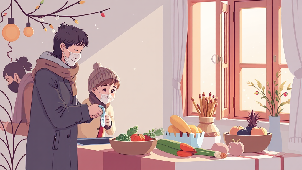 독감 예방, 이것만으로 부족하다면? (illustration 스타일)