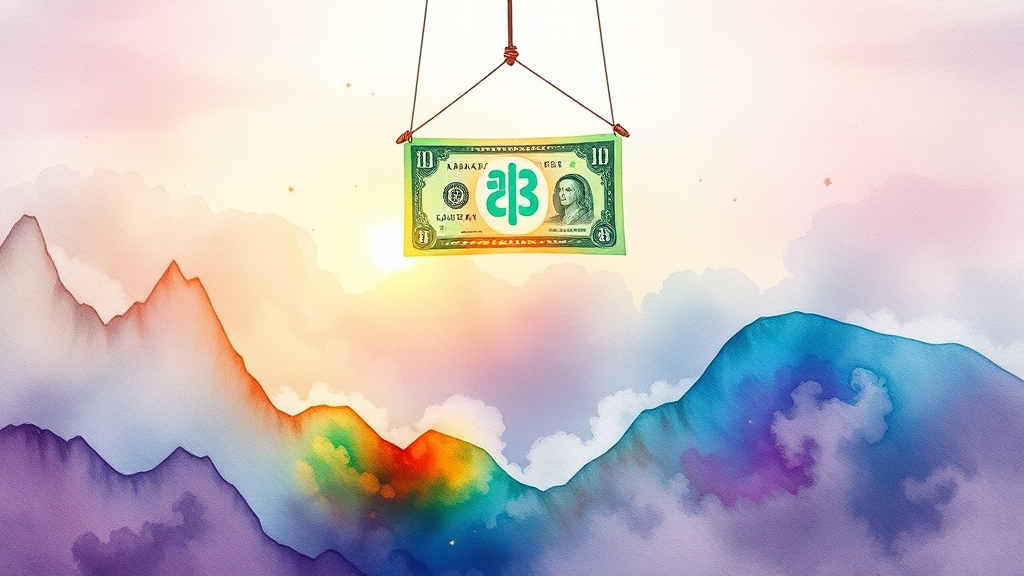 실적 개선 및 목표가 (watercolor 스타일)