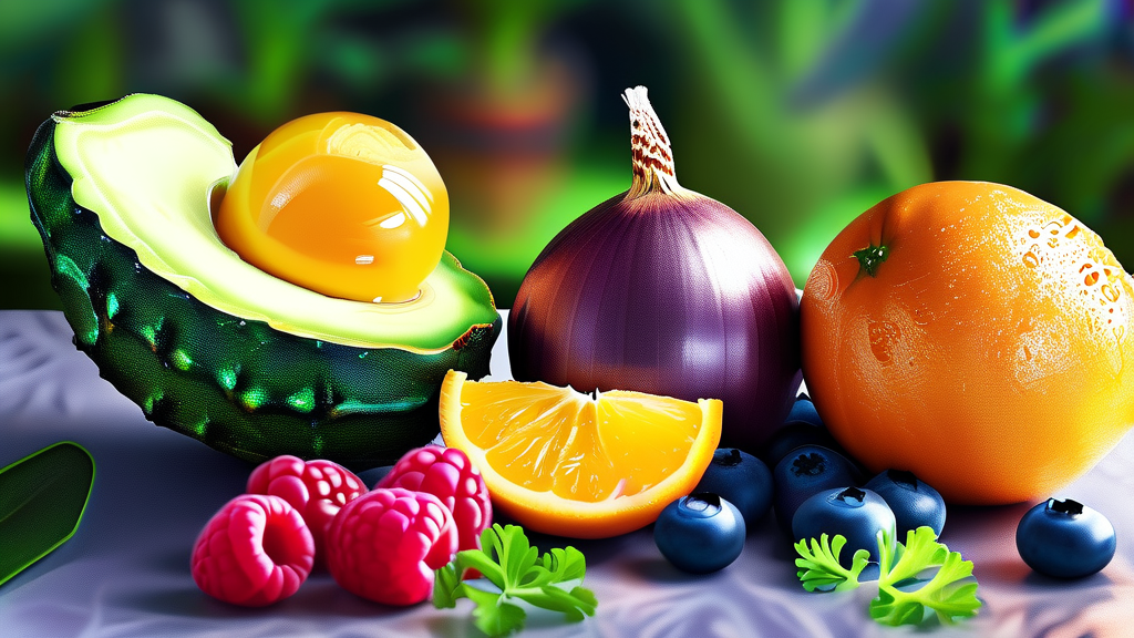 칼륨 풍부 식품 10가지 소개 (realistic 스타일)