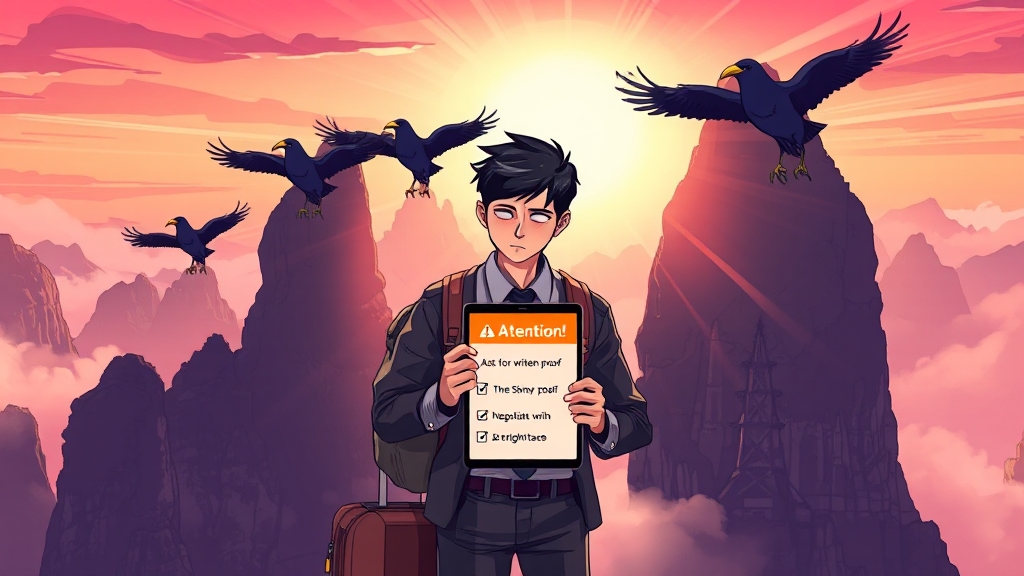 여행 시 주의사항 (illustration 스타일)