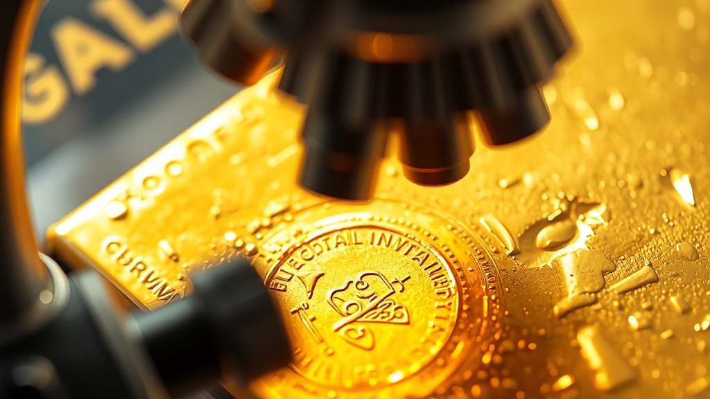 금 감정 방법 및 순도 확인 (realistic 스타일)