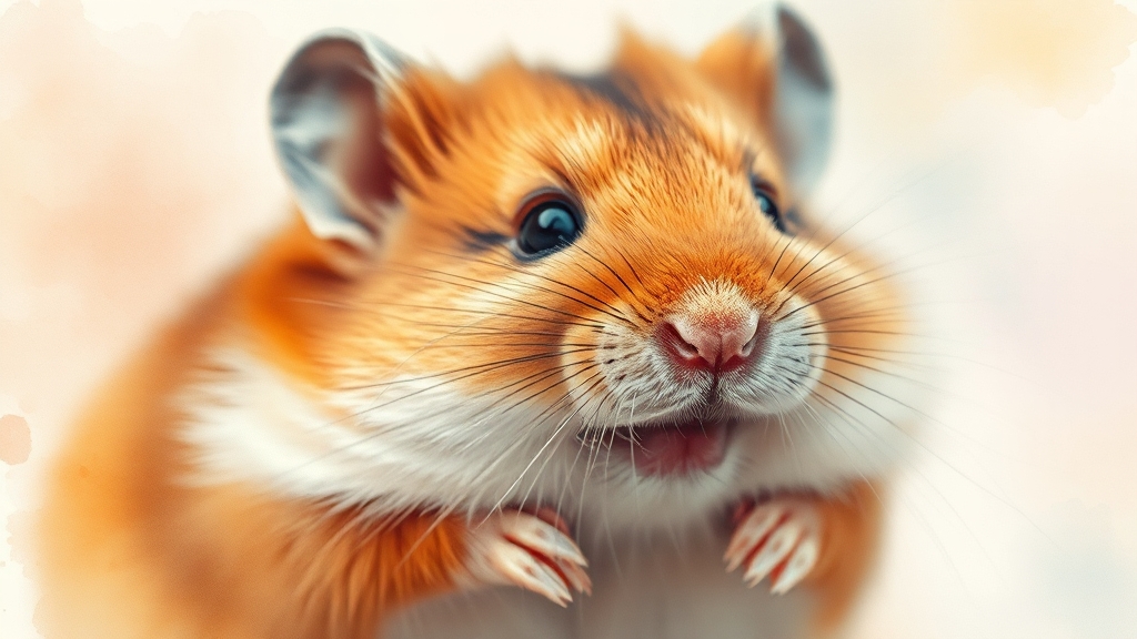 햄스터 먹이 종류 및 급여 방법 (watercolor 스타일)