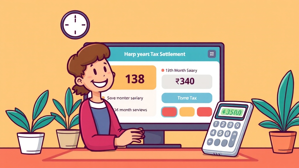 연말정산 미리보기란? (cartoon 스타일)