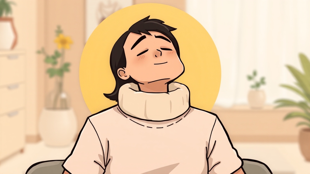 일상 속 목 아픔 관리법 (cartoon 스타일)