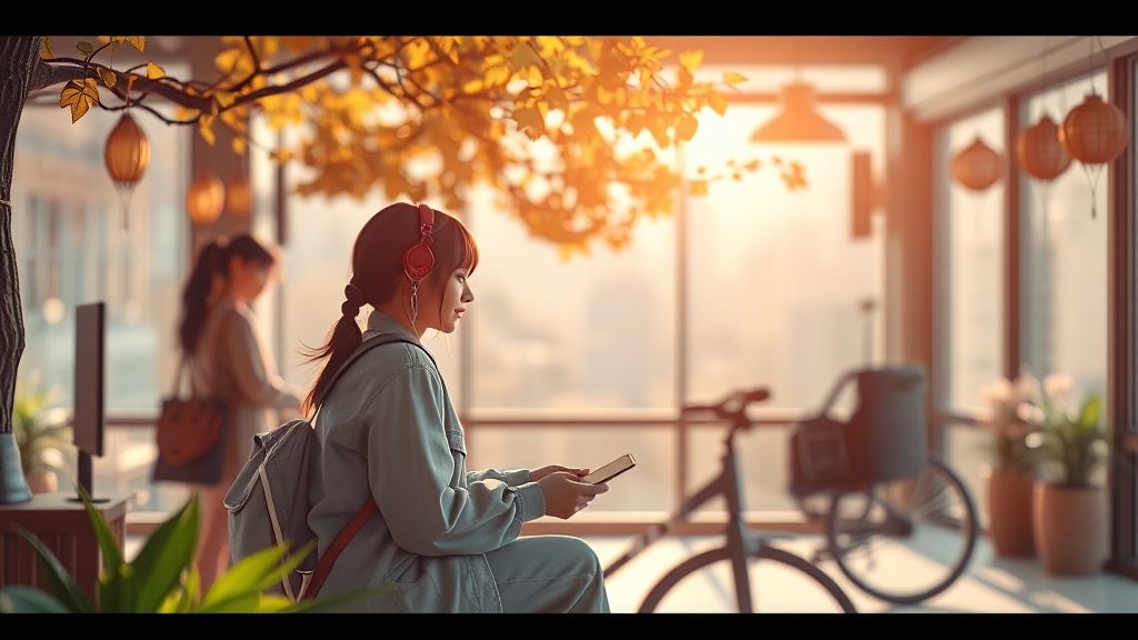 AI 기술, 소셜 미디어 혁신 주도 (realistic 스타일)