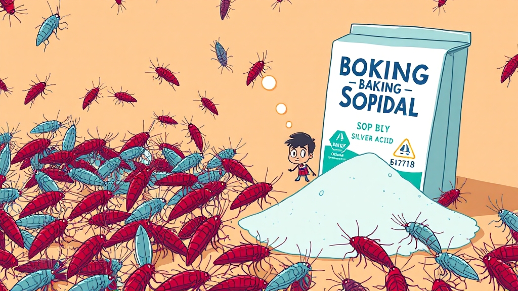 DIY 퇴치법: 붕산 & 베이킹소다 활용 (cartoon 스타일)