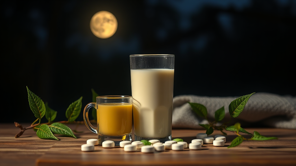 멜라토닌 대체 성분 (realistic 스타일)