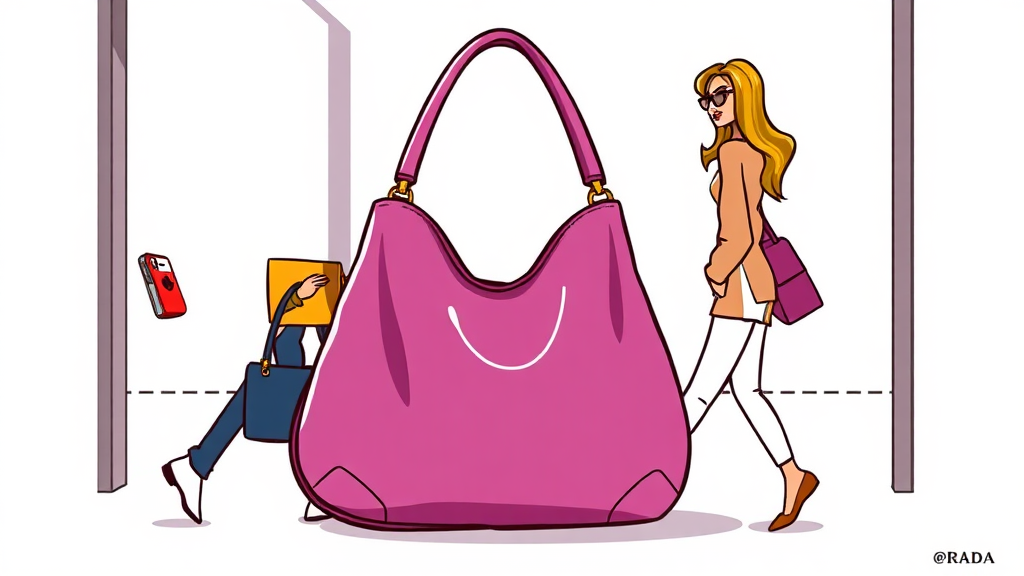 셀럽들의 선택: 프라다 호보백, 트렌드를 이끌다 (cartoon 스타일)