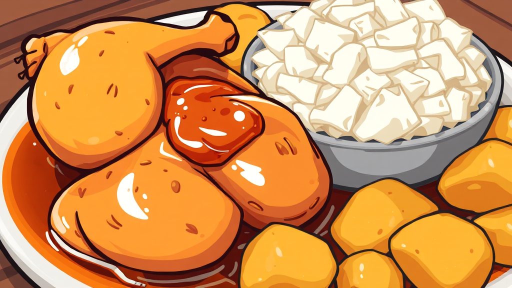 성공적인 닭볶음탕 팁 (cartoon 스타일)