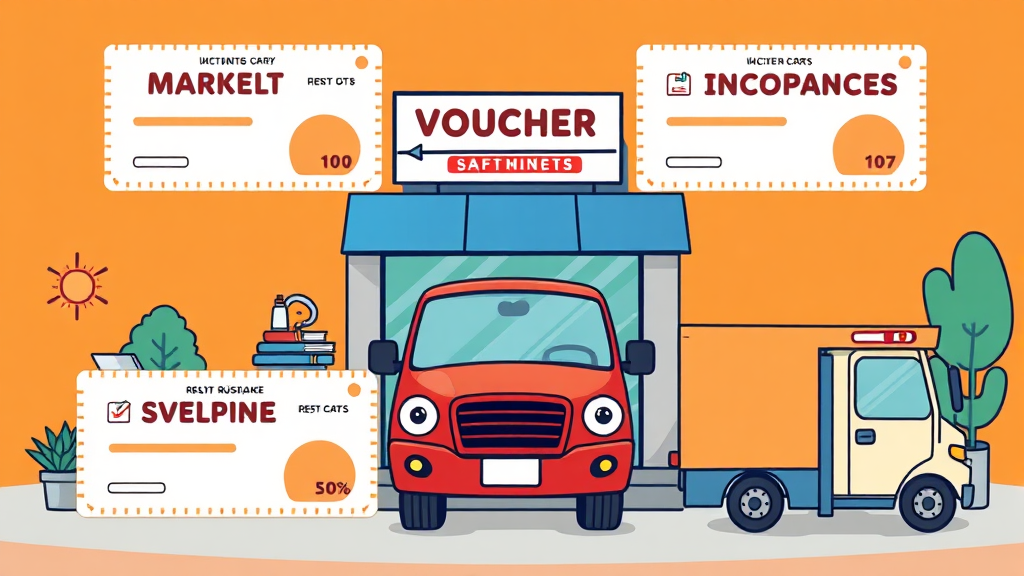 바우처 사용처 및 활용 팁 (cartoon 스타일)