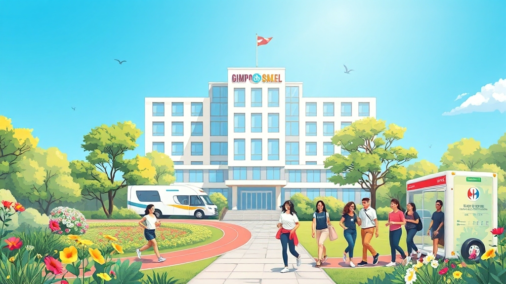 김포 지역 건강검진 병원 알아보기 (illustration 스타일)