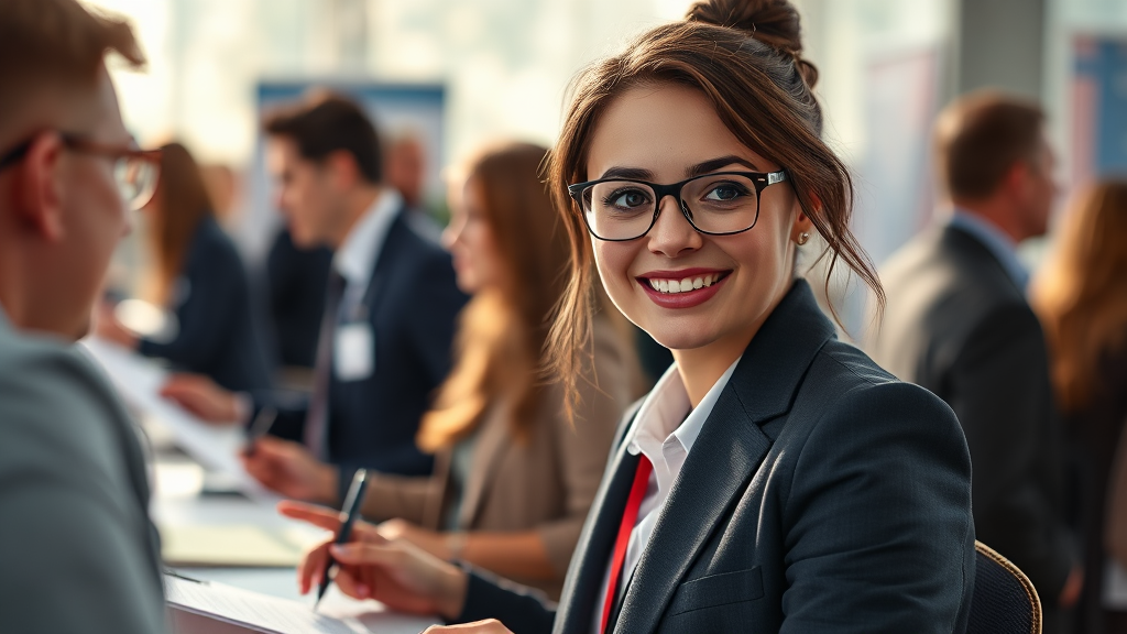 취업박람회 프로그램 안내 (realistic 스타일)