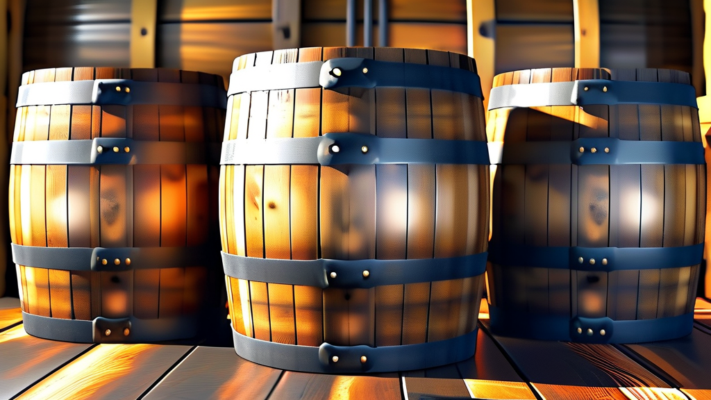 배럴 단위의 유래와 역사적 배경 (realistic 스타일)