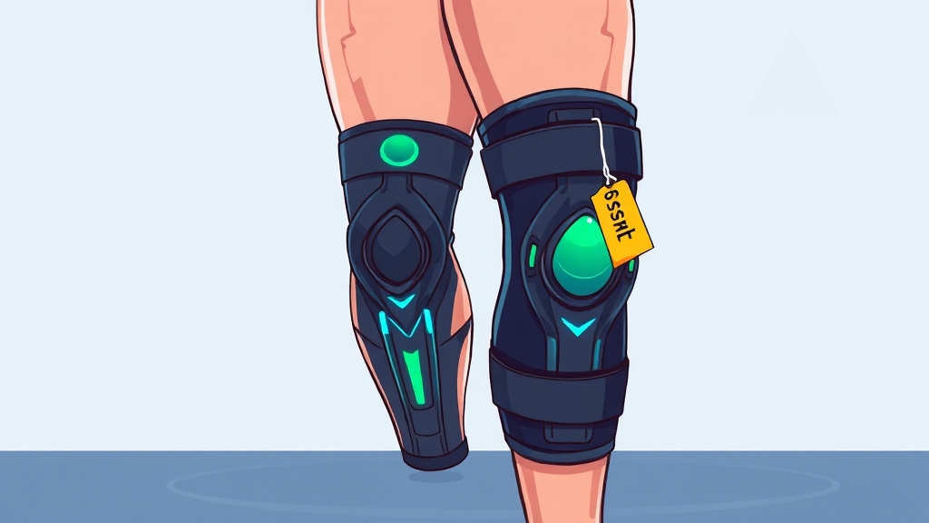 어썸웰 vs. 다른 무릎 보호대 비교 (cartoon 스타일)