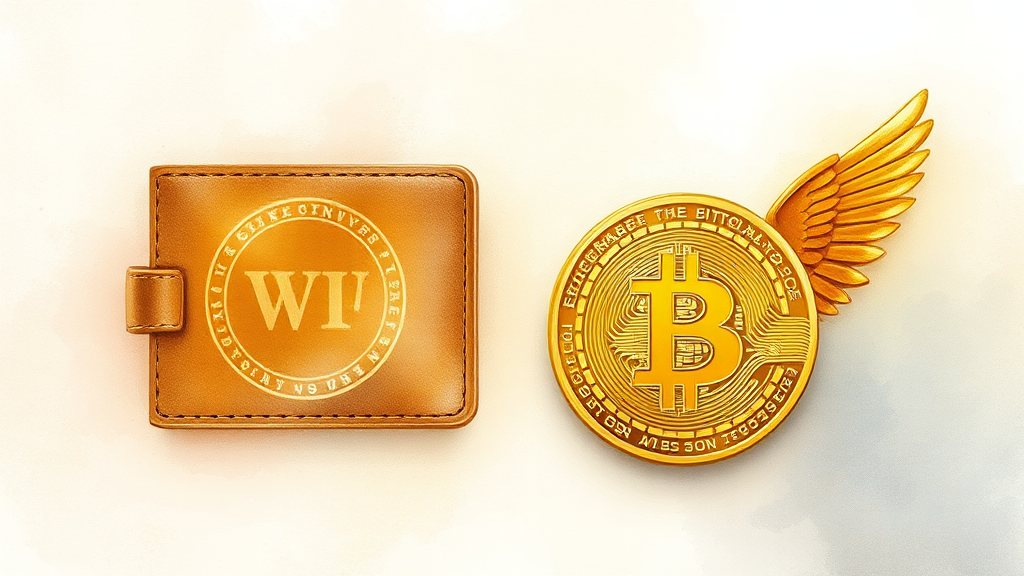 비트코인 지갑 설정 및 관리법 (watercolor 스타일)