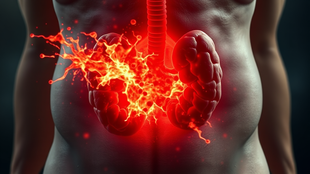 맹장염 원인 및 위험 요인 (realistic 스타일)