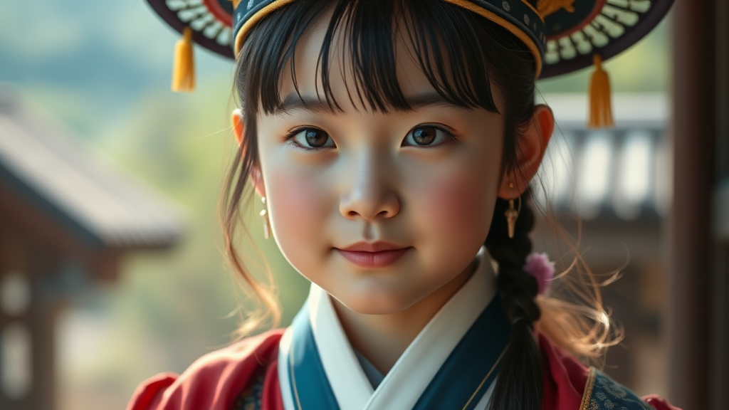 아역 배우 시절 (realistic 스타일)