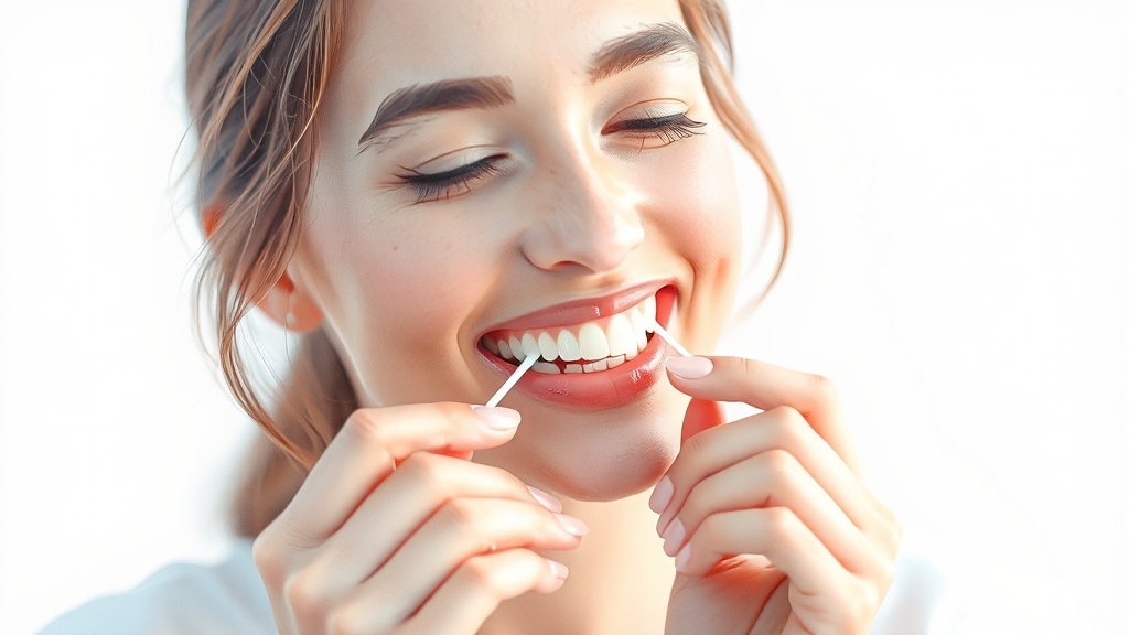 치실 사용법 (watercolor 스타일)