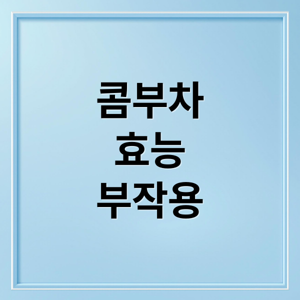 콤부차
효능
부작용 (콤부차 효능 부작용 칼로리)