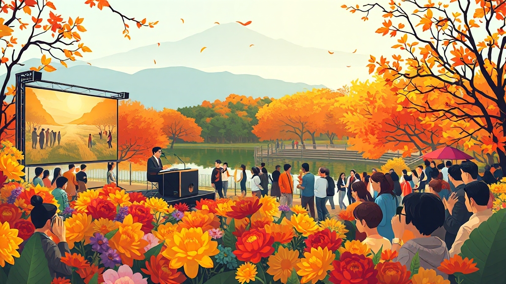 축제 일정 및 행사 정보 (cartoon 스타일)