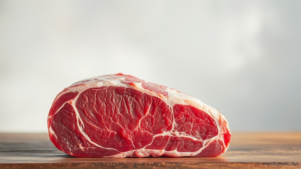 소고기 부위별 단백질/지방 비교 (watercolor 스타일)