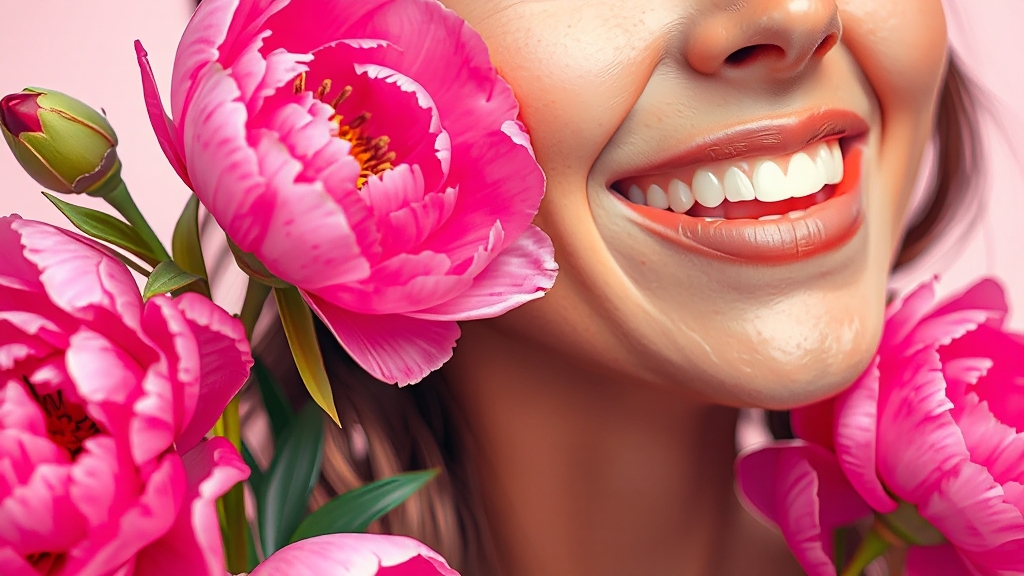 작약의 주요 효능 (realistic 스타일)