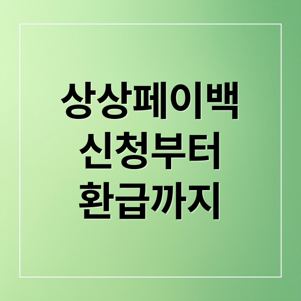 상상페이백
신청부터
환급까지 (상상페이백)