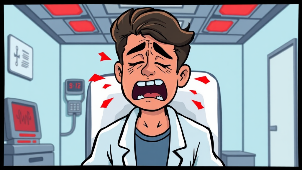 가슴 통증, 원인은? (cartoon 스타일)