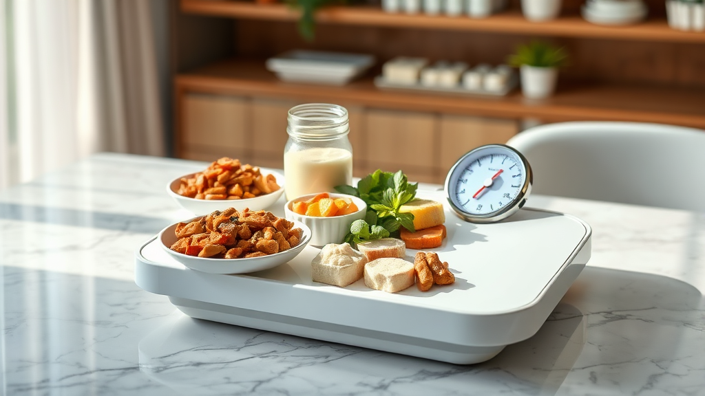 똑똑한 식단 전략 (realistic 스타일)