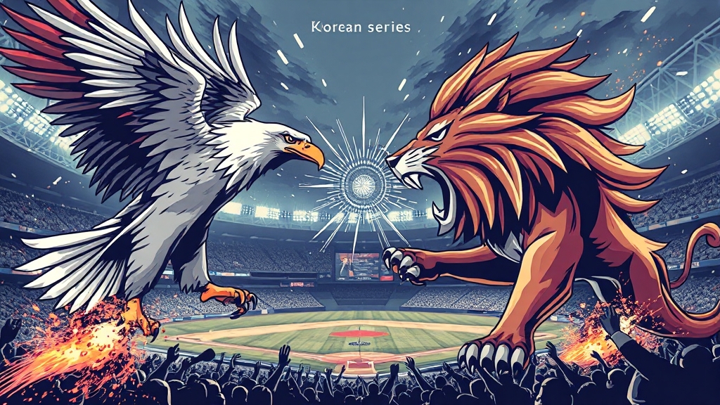 한국시리즈 일정 및 흥미로운 대진 분석 (illustration 스타일)