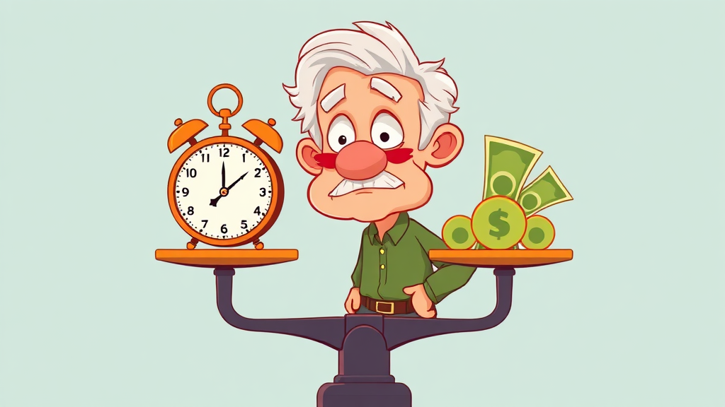 조기수령 vs 연기연금 (cartoon 스타일)