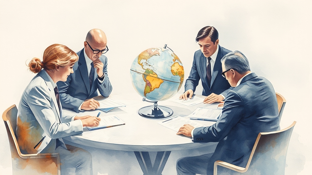 아그레망의 미래: 외교적 역할과 전망 (watercolor 스타일)