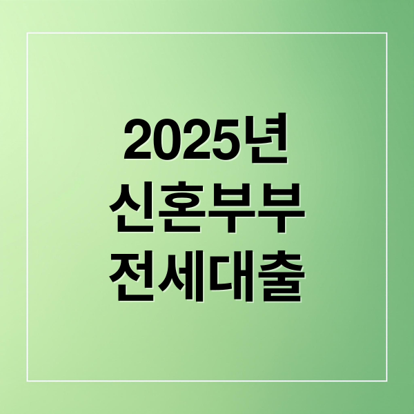 2025년
신혼부부
전세대출 (신혼부부 전세자금대출)