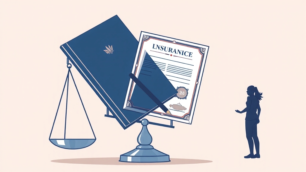 소송 vs 보험 약관, 어떤 게 유리할까요? (illustration 스타일)