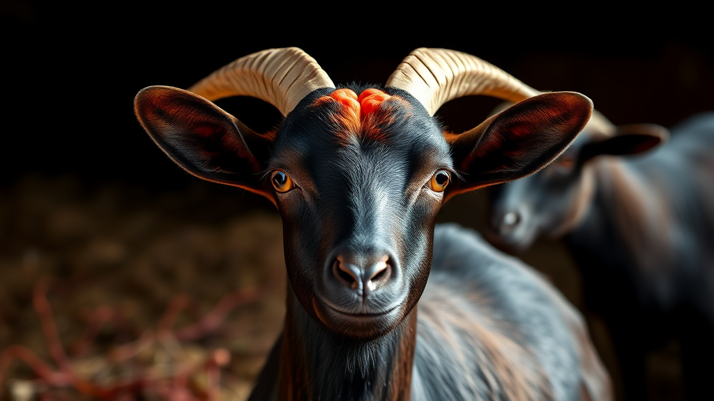 흑염소의 핵심 효능 5가지: 기력 회복부터 혈관 건강까지 (realistic 스타일)