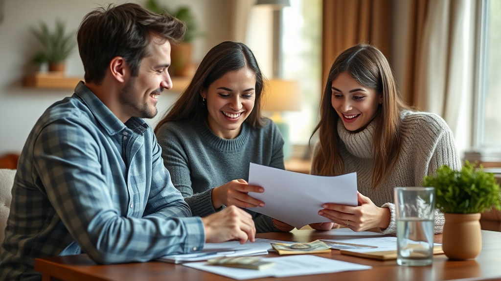 가족과 함께 목돈 만드는 비결 (realistic 스타일)