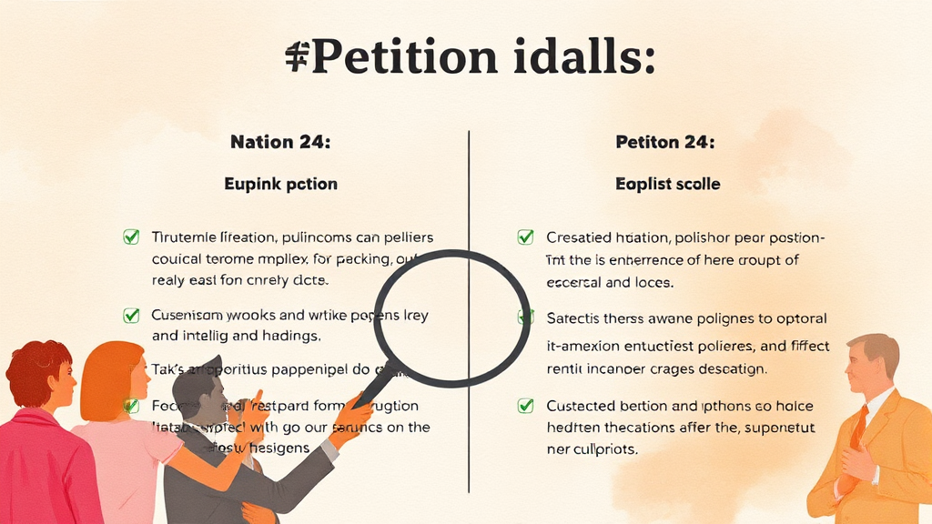 국민청원 vs 다른 제도, 뭐가 다를까? (watercolor 스타일)