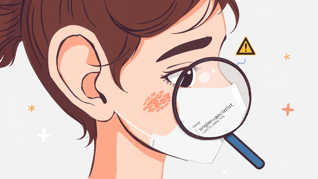 귀침 사용 시 주의사항 (illustration 스타일)