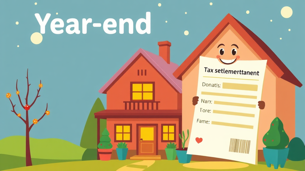 고향사랑기부제 연말정산 (cartoon 스타일)