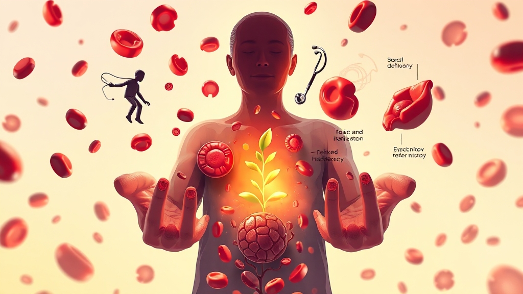 빈혈 종류별 특징 알아보기 (illustration 스타일)