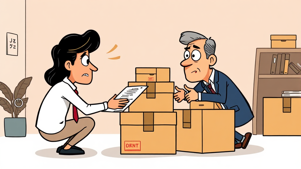 계약 기간 중 해지 시 고려 사항 (cartoon 스타일)