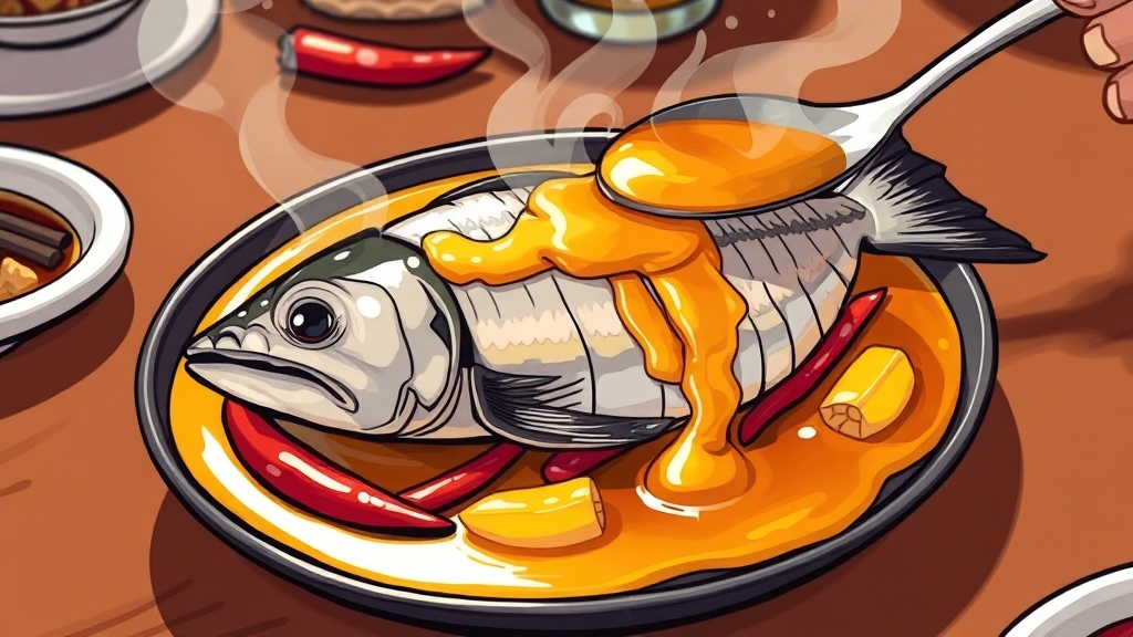 황금 비율 양념장 레시피 공개 (cartoon 스타일)