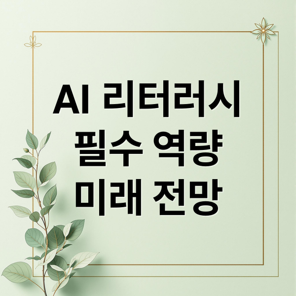 AI 리터러시
필수 역량
미래 전망 (인공지능 리터러시)