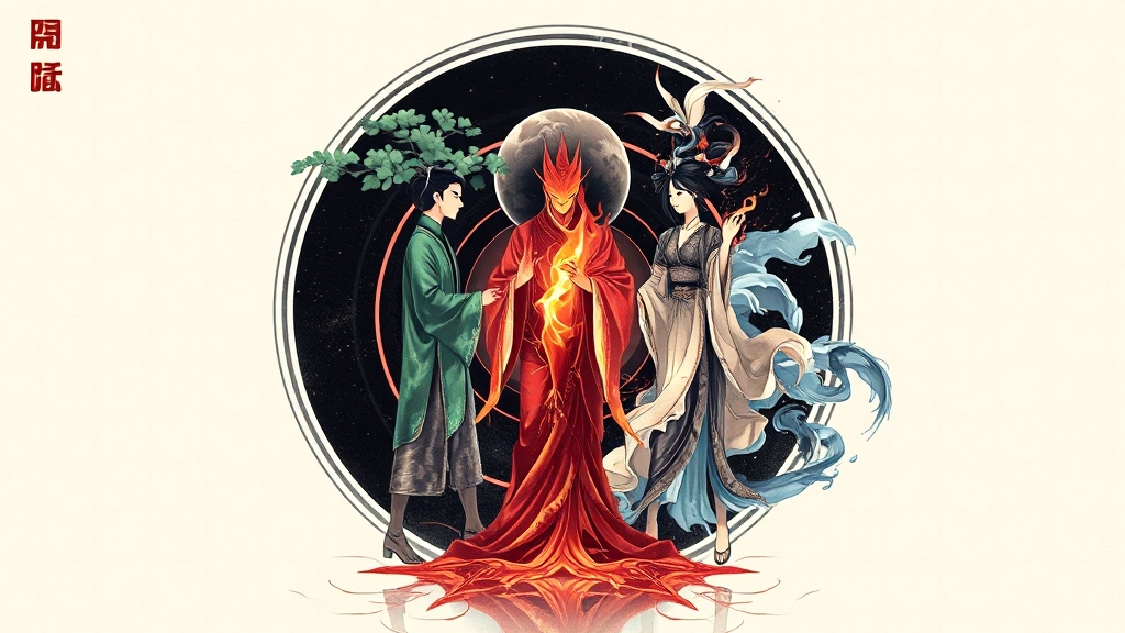 오행, 세상의 기본 원리 (illustration 스타일)