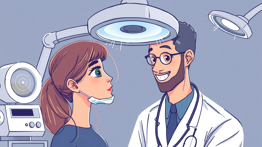 병원 선택, 전문성과 신뢰도가 중요 (illustration 스타일)